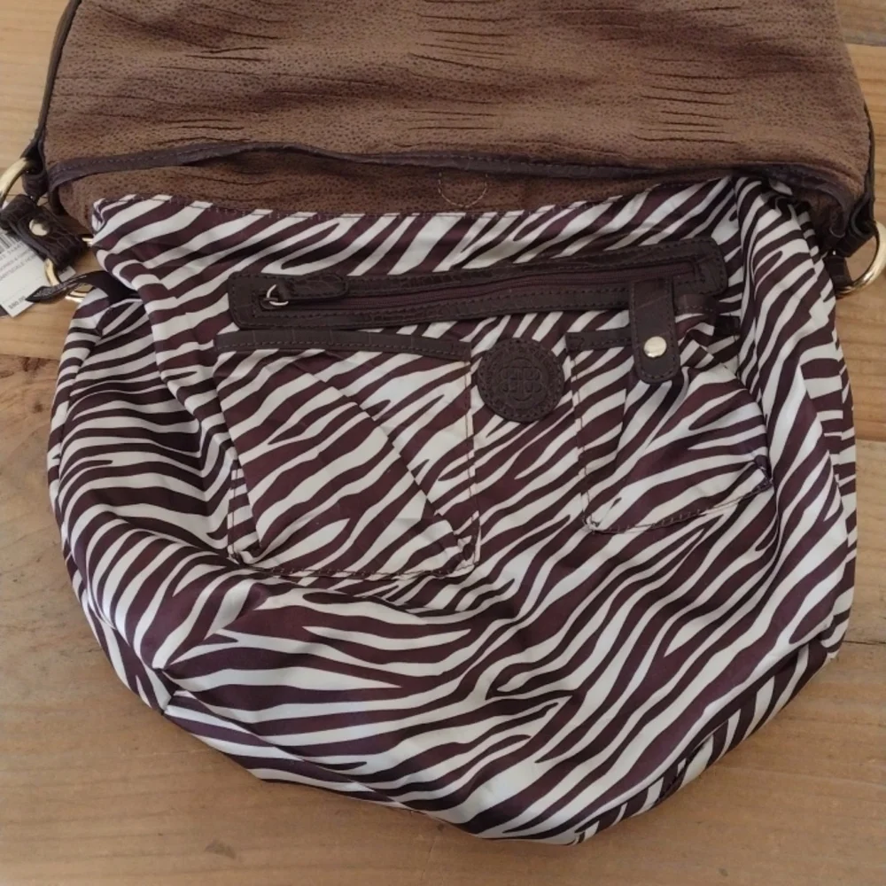 Dana Buchman Brown Hartsdale Hobo Handbag in Tan Saddle NWT